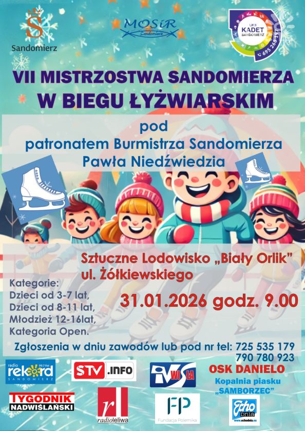 VII Mistrzostwa Sandomierza w Biegu Łyżwiarskim już 31 stycznia