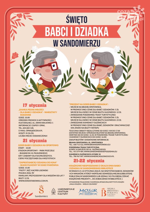 Święto Babci i Dziadka w Sandomierzu – warsztaty, sport i książkowe prezenty