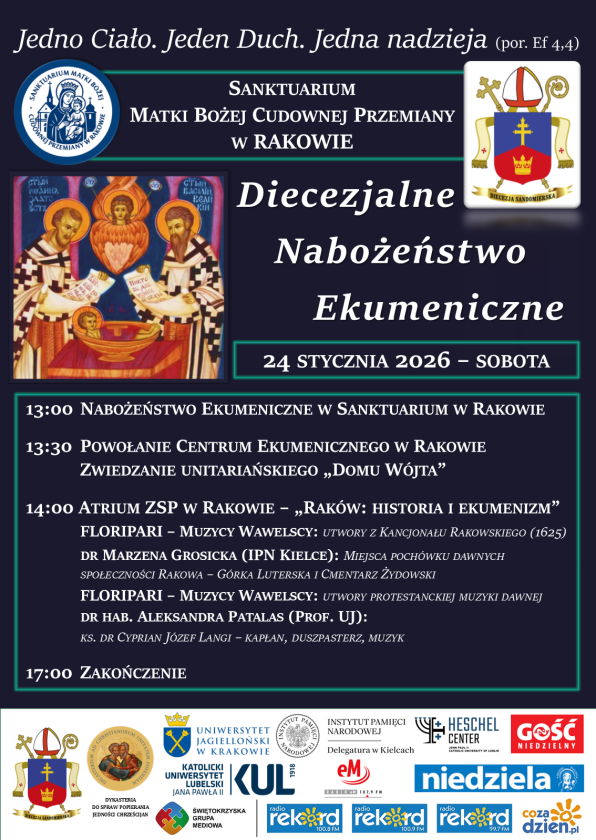 Raków miejscem diecezjalnego nabożeństwa ekumenicznego. Wspólna modlitwa o jedność chrześcijan