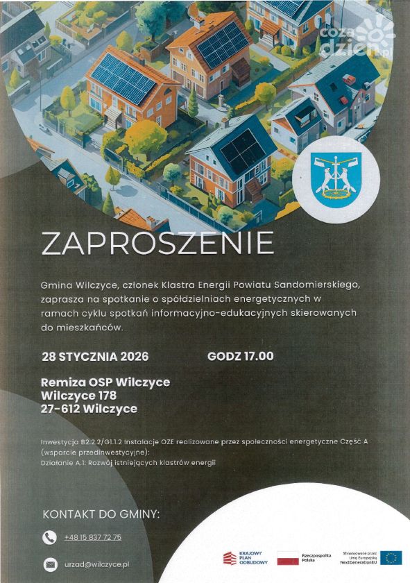 Spółdzielnie energetyczne tematem spotkania w Wilczycach