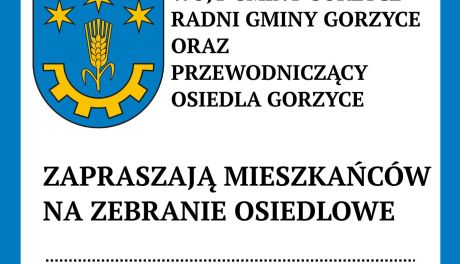 Zebranie osiedlowe w Gorzycach. Spotkanie zaplanowano na 5 lutego