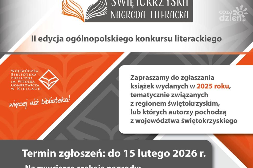 Ruszyła II edycja Świętokrzyskiej Nagrody Literackiej