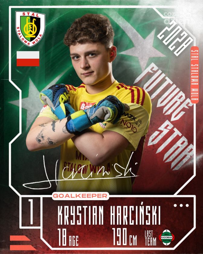 Stal Stalowa Wola sięga po młodego bramkarza. Krystian Harciński dołącza do „Stalówki”