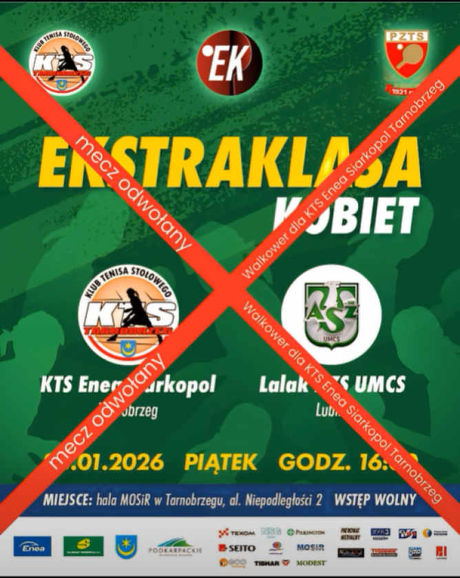 Mecz Ekstraklasy Kobiet w Tarnobrzegu odwołany. KTS Enea Siarkopol zaprasza na ćwierćfinał Ligi Mistrzyń