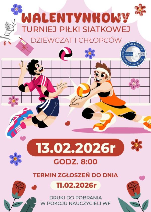 Siatkarskie walentynki w sandomierskim Ekonomiku. Turniej dziewcząt i chłopców już 13 lutego