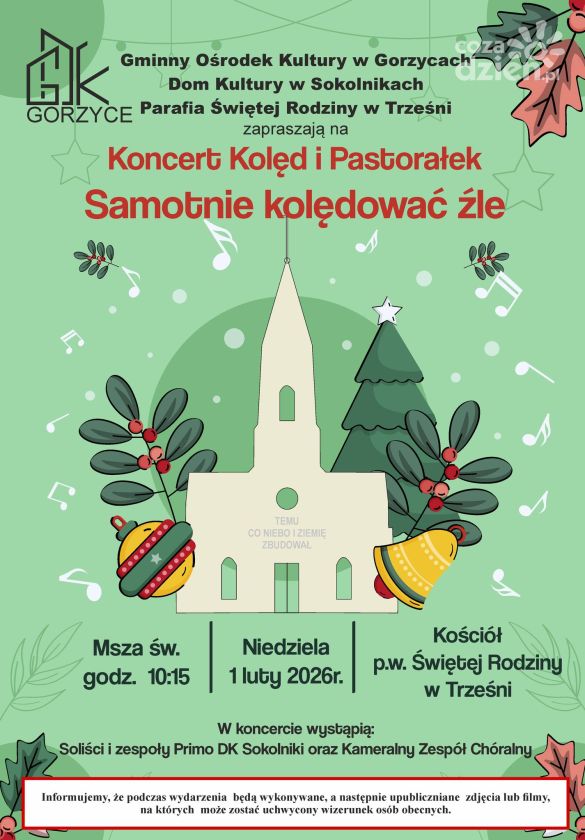 Koncert kolęd i pastorałek podczas niedzielnej Mszy Świętej w TrześniKoncert kolęd i pastorałek podczas niedzielnej Mszy Świętej w Trześni