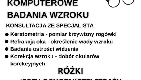 Mieszkańcy Różek zaproszeni na bezpłatne badania wzroku