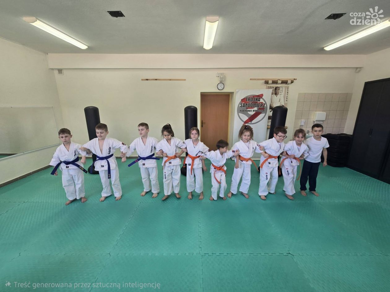 Sportowe zaangażowanie najmłodszych karateków w Sandomierzu