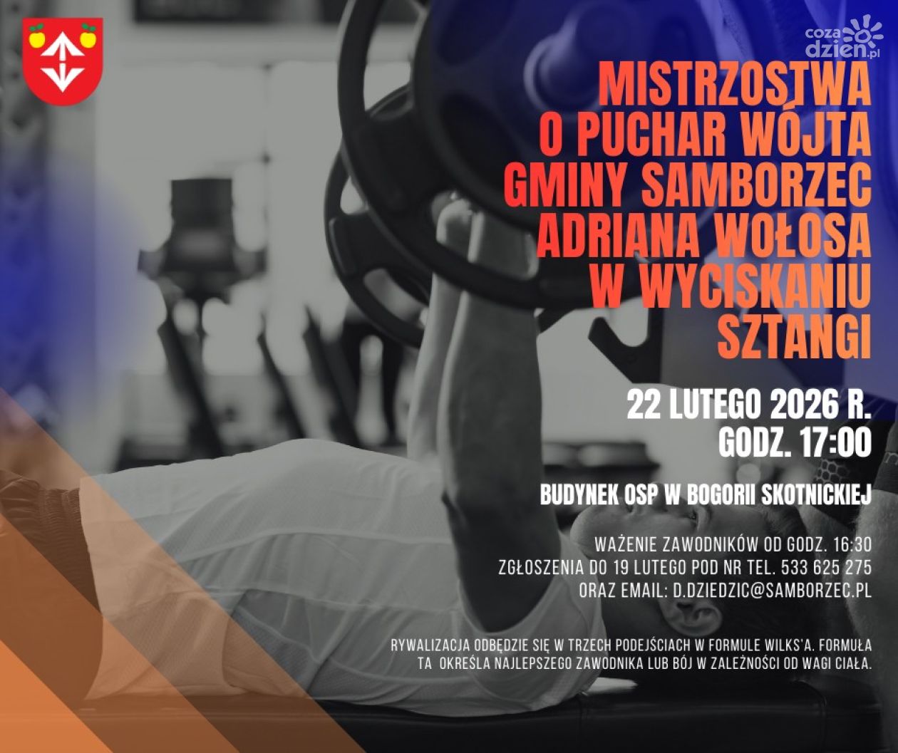 Mistrzostwa wyciskania sztangi w Bogorii Skotnickiej!