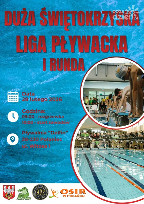 I runda Dużej Świętokrzyskiej Ligi Pływackiej już 28 lutego w Połańcu