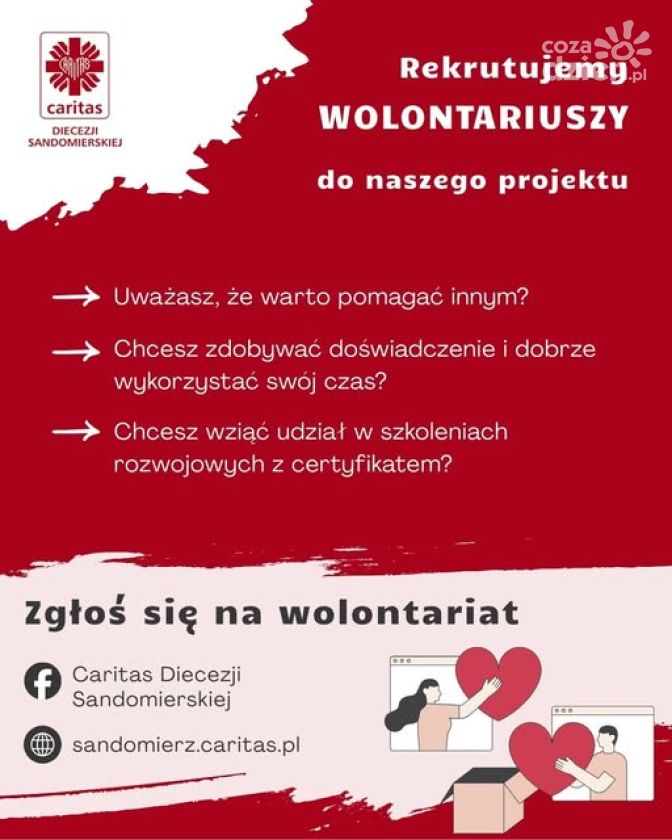 Caritas w Sandomierzu szuka wolontariuszy do akcji „Tak. Pomagam!”