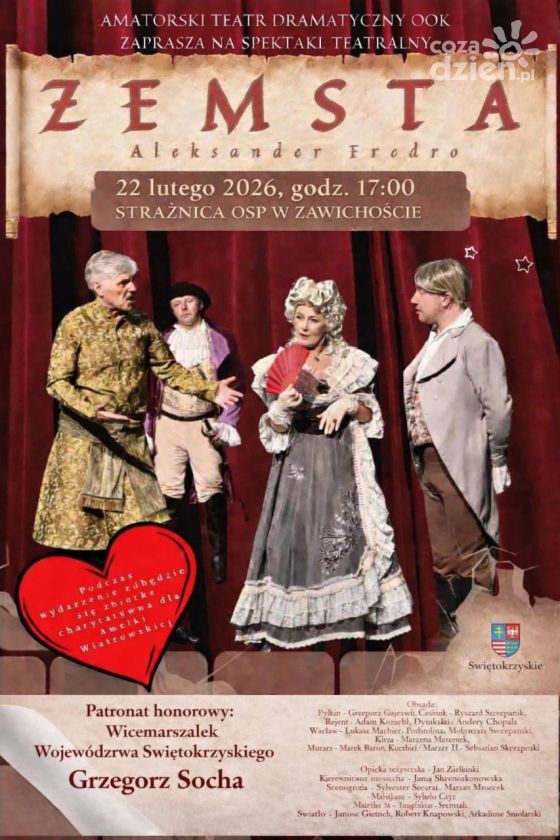 „Zemsta” Aleksandra Fredry w Zawichoście. Teatr i pomoc w jednym