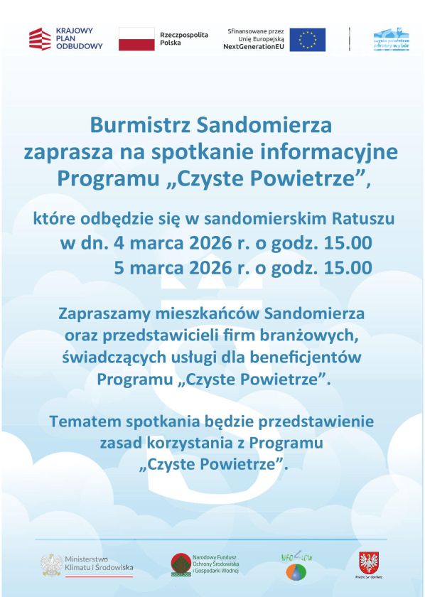 Spotkanie w sprawie programu „Czyste Powietrze” w Sandomierzu