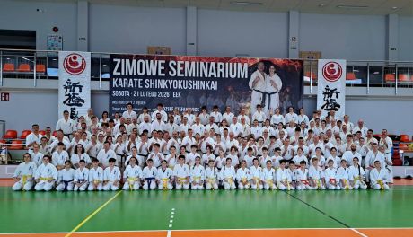 Zawodnicy Sandomierskiego Klubu Karate na seminarium w Ełku