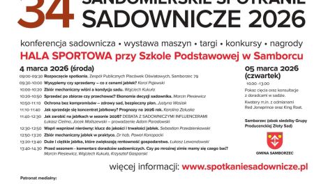 34. Sandomierskie Spotkanie Sadownicze już 4 marca w Samborcu