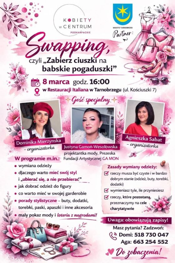 Swapping z okazji Dnia Kobiet w Tarnobrzegu. Moda, rozmowy i pomoc potrzebującym