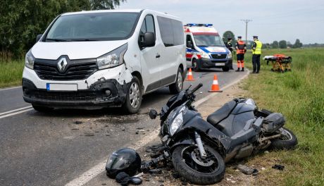 Kolizja z udziałem motoroweru na terenie gminy Koprzywnica