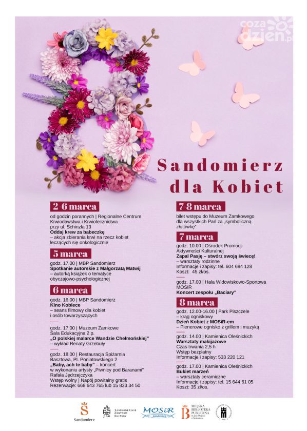 Sandomierz świętuje Dzień Kobiet. Koncert, warsztaty i ognisko w weekend
