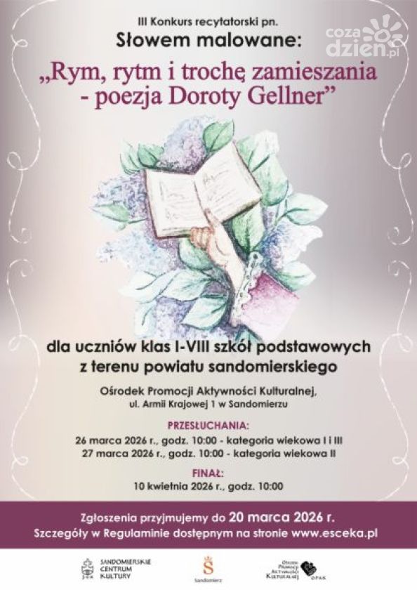 Poezja Doroty Gellner inspiracją młodych recytatorów. Rusza III edycja konkursu „Słowem malowane”