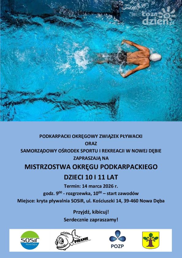 Nowa Dęba gospodarzem Mistrzostw Okręgu Podkarpackiego Dzieci w pływaniu