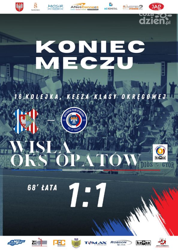 Wisła blisko sensacji. Lider wyrównał w doliczonym czasie