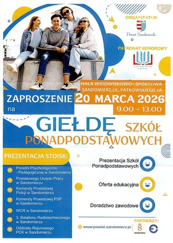 Giełda szkół ponadpodstawowych w Sandomierzu. Oferta dla ósmoklasistów