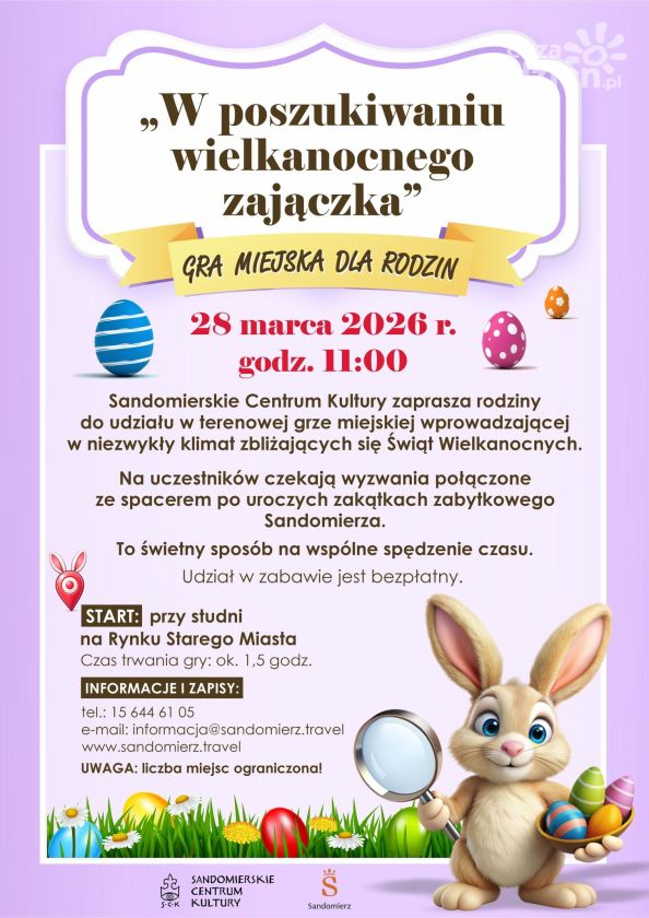 Sandomierz zaprasza na wielkanocną grę miejską „W poszukiwaniu zajączka”