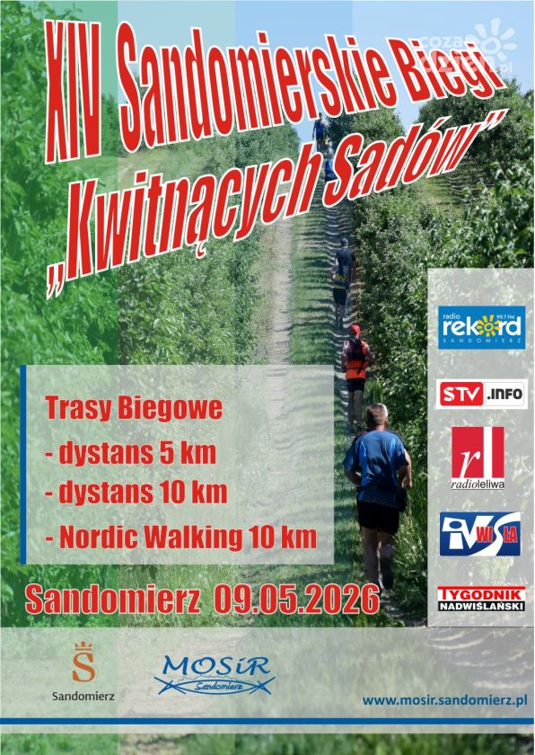XIV Sandomierskie Biegi „Kwitnących Sadów” już 9 maja