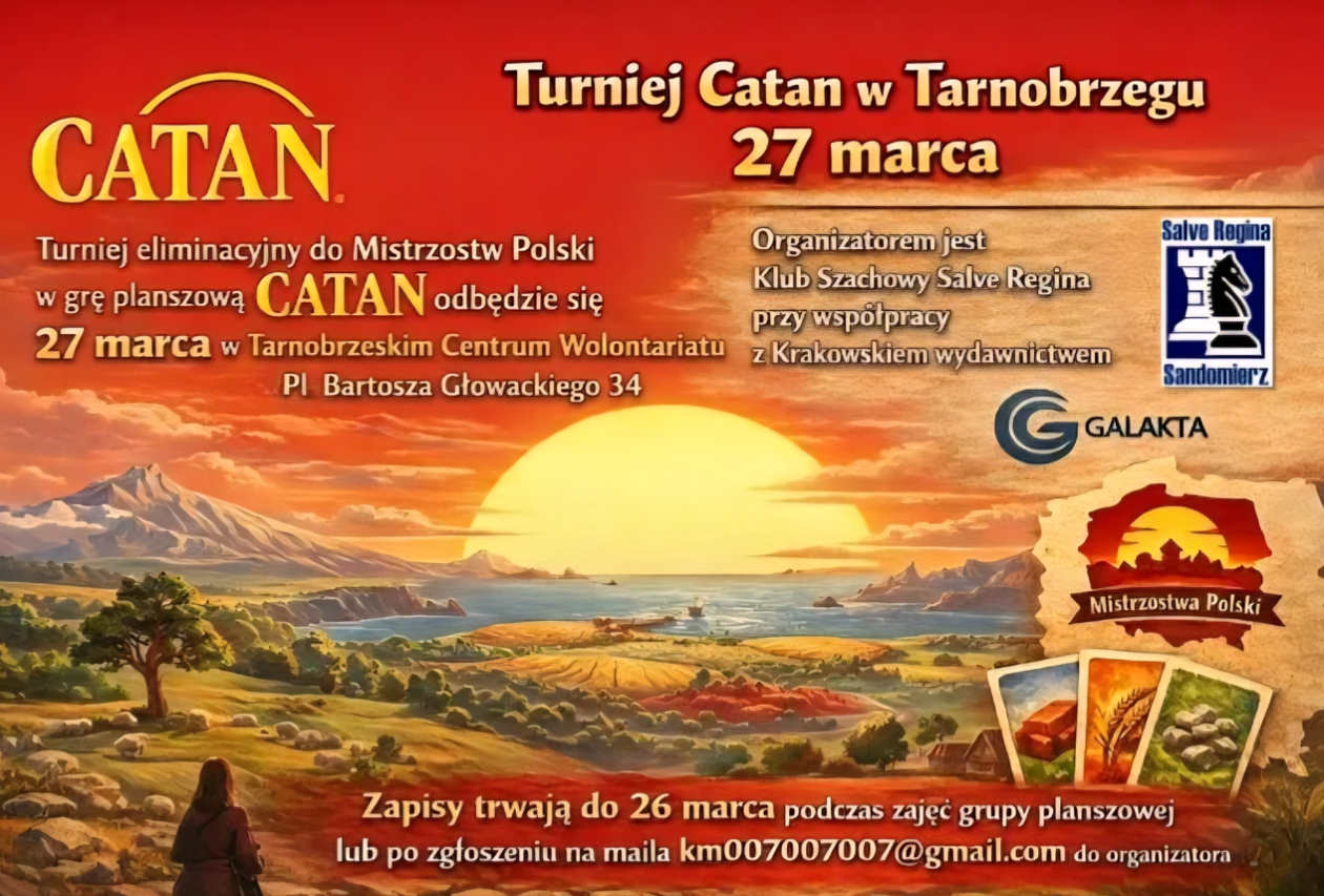 Pierwszy oficjalny turniej w grę Catan w Tarnobrzegu