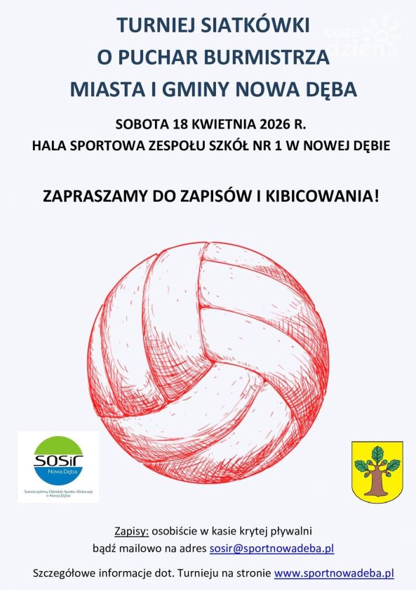 Siatkarski turniej w Nowej Dębie. Zawodnicy powalczą o puchar burmistrza
