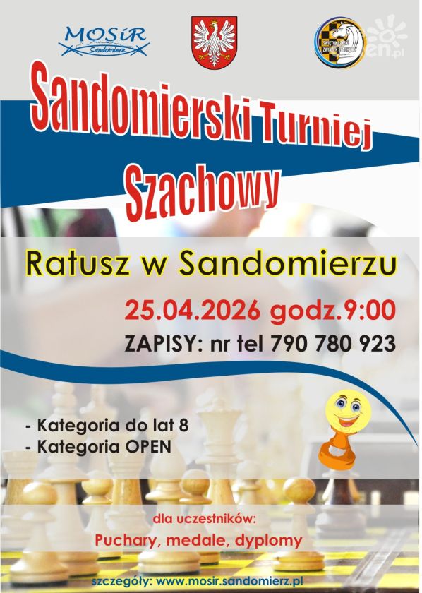 Szachowe emocje w Sandomierzu. Turniej w ratuszu już 25 kwietnia