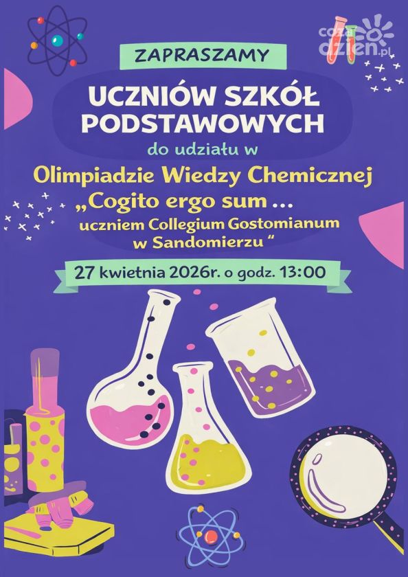 Zaproszenie na III Olimpiadę Wiedzy Chemicznej w Sandomierzu