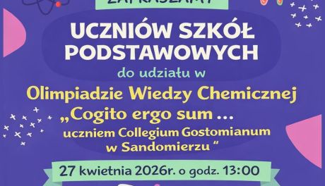 Zaproszenie na III Olimpiadę Wiedzy Chemicznej w Sandomierzu