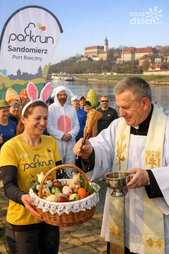 Wielkanocny Parkrun w Porcie Rzecznym w Sandomierzu – bieg i święcenie koszyczków w jednym wydarzeniu