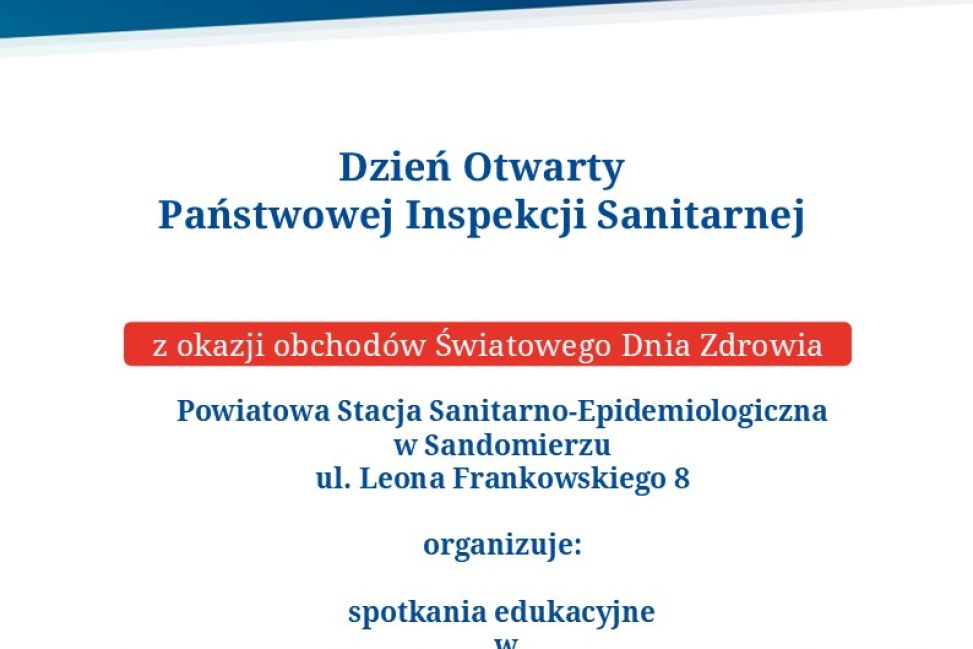 Dni Otwarte sanepidu w Sandomierzu. Spotkania dla mieszkańców