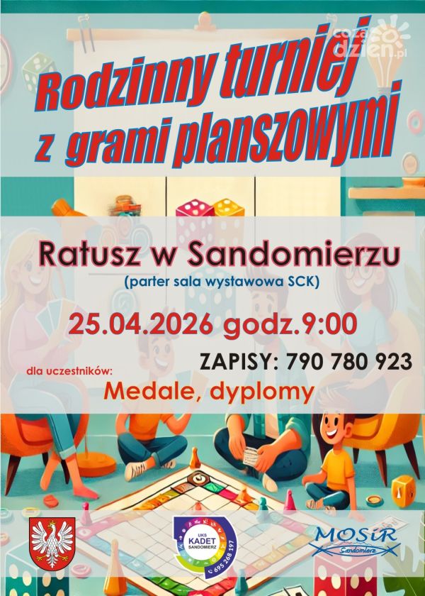 Planszowa sobota pełna emocji. Rodzinny turniej w sandomierskim Ratuszu
