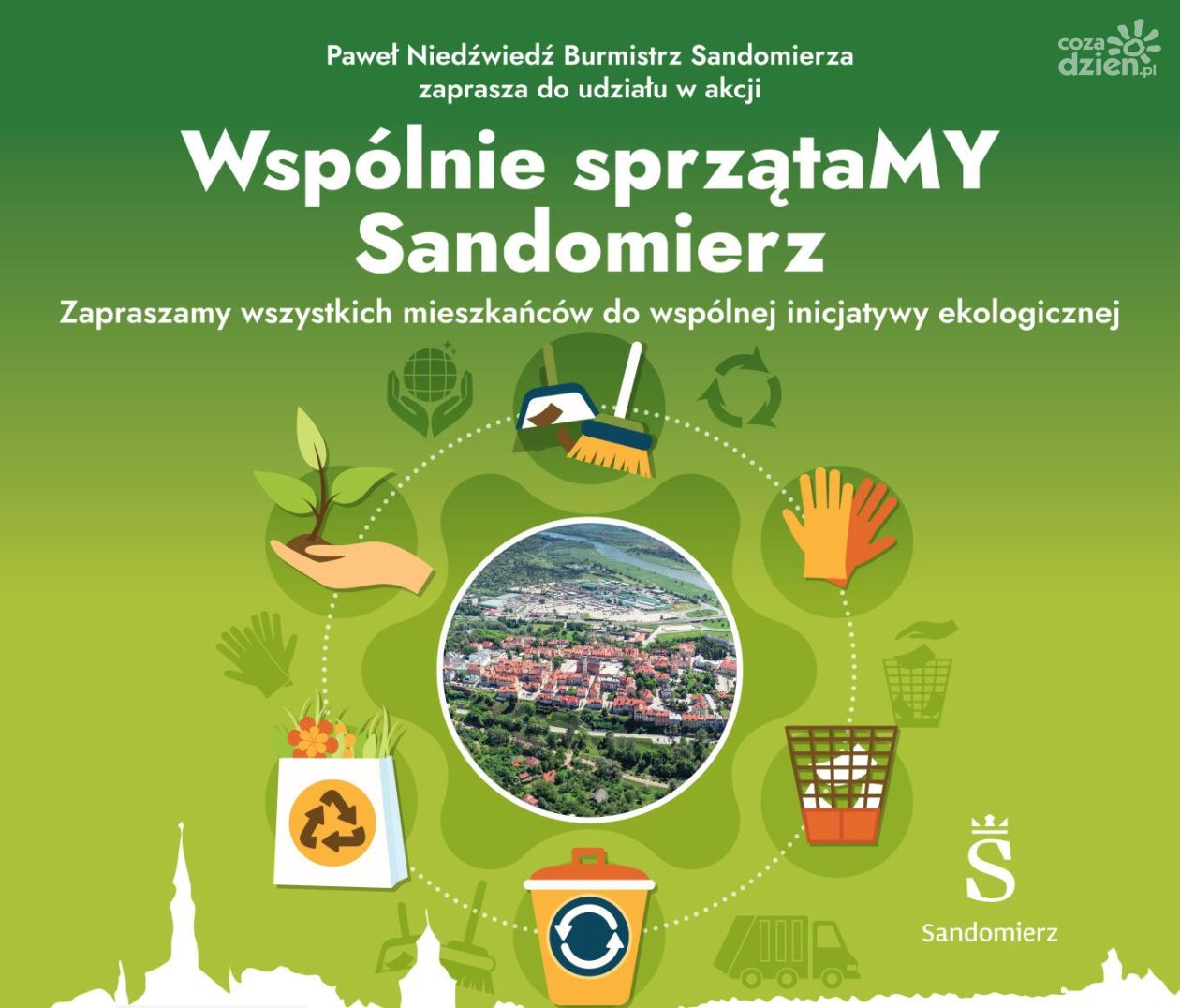 Sandomierz sprząta! Akcja ekologiczna „Wspólnie sprzątaMY” 18 kwietnia