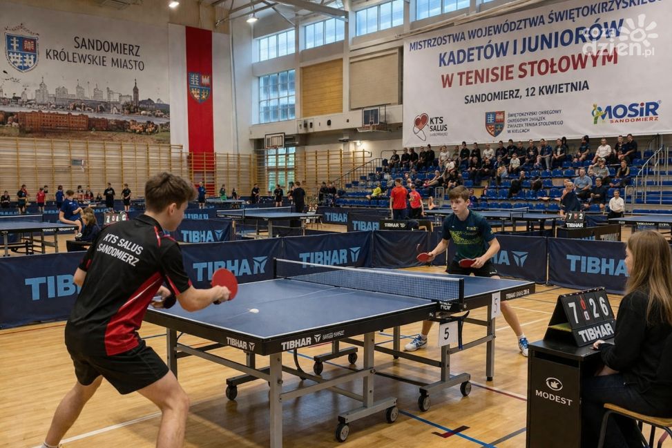 Sandomierz gospodarzem wojewódzkiego święta tenisa stołowego młodzieży