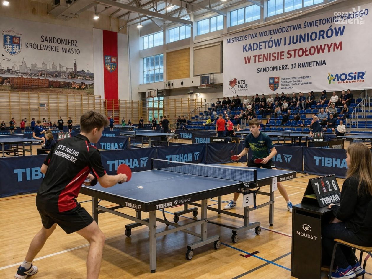 Sandomierz gospodarzem wojewódzkiego święta tenisa stołowego młodzieży
