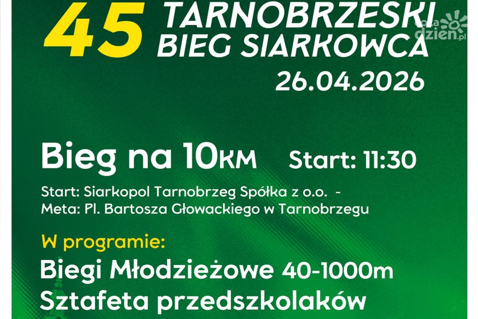 Tarnobrzeg pobiegnie po raz 45. – jubileuszowy Bieg Siarkowca już 26 kwietnia!
