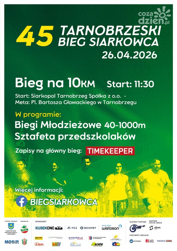 Tarnobrzeg pobiegnie po raz 45. – jubileuszowy Bieg Siarkowca już 26 kwietnia!