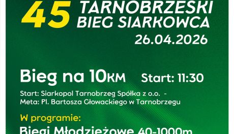 Tarnobrzeg pobiegnie po raz 45. – jubileuszowy Bieg Siarkowca już 26 kwietnia!