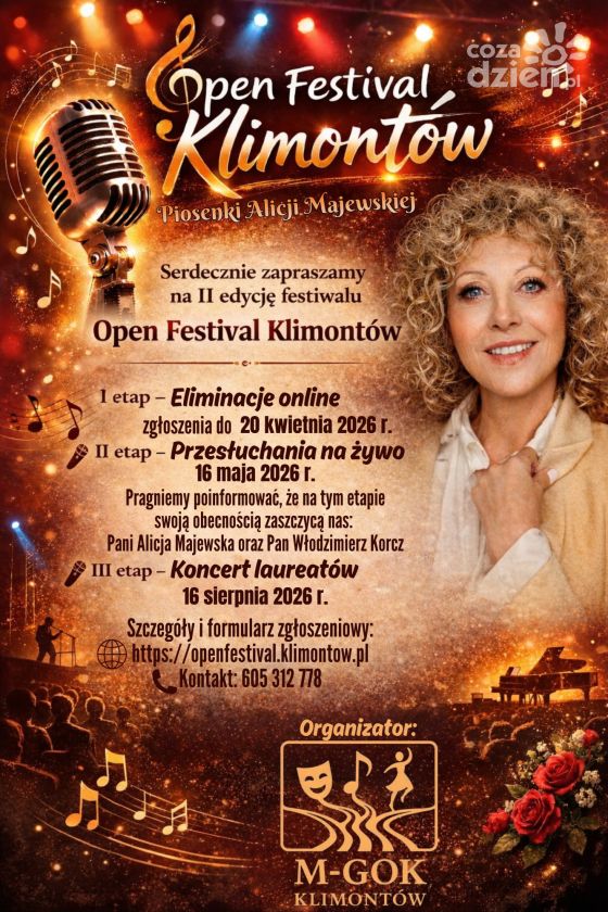 Alicja Majewska oceni wokalne talenty! II edycja Open Festival Klimontów