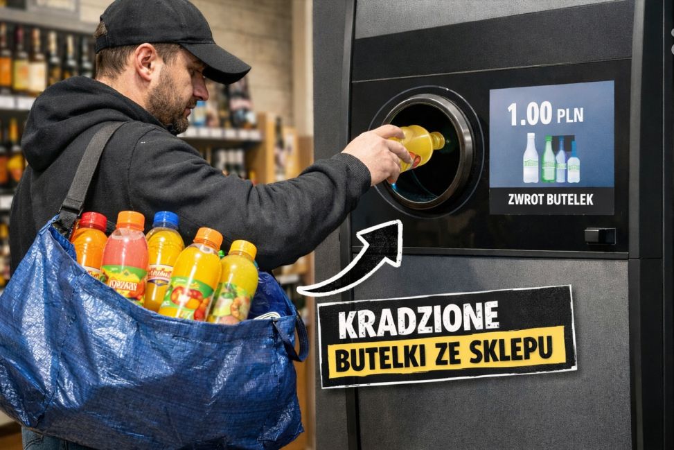 Ukradł butelki warte 200 zł, zarobił by 10 a stanie przed sądem