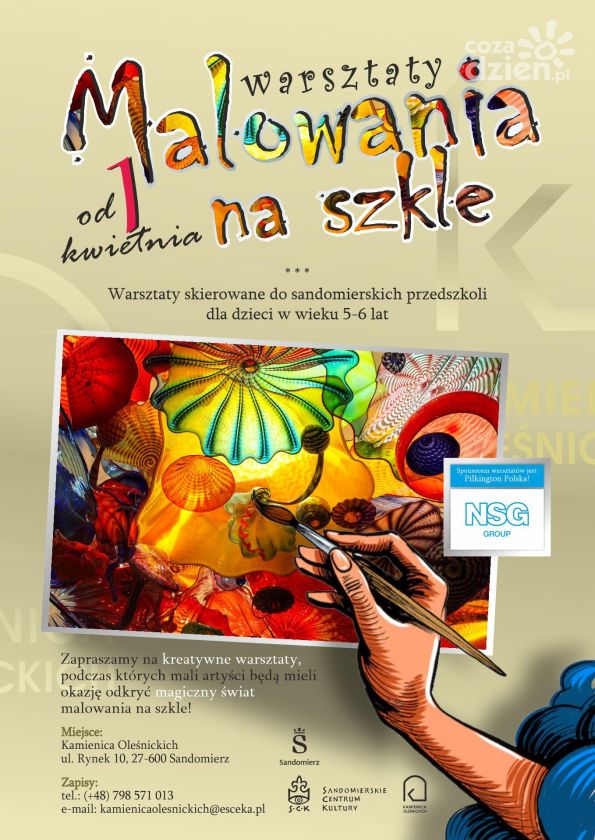 Kreatywna przygoda dla najmłodszych. W Sandomierzu ruszają warsztaty „Malowanie na szkle”