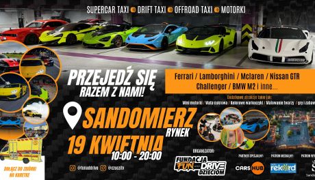 Supersamochody na Rynku w Sandomierzu. Charytatywny piknik dla dzieci już w niedzielę