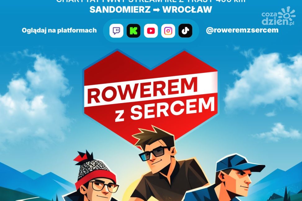 „Rowerem z Sercem”. Charytatywna wyprawa z Sandomierza do Wrocławia już w maju