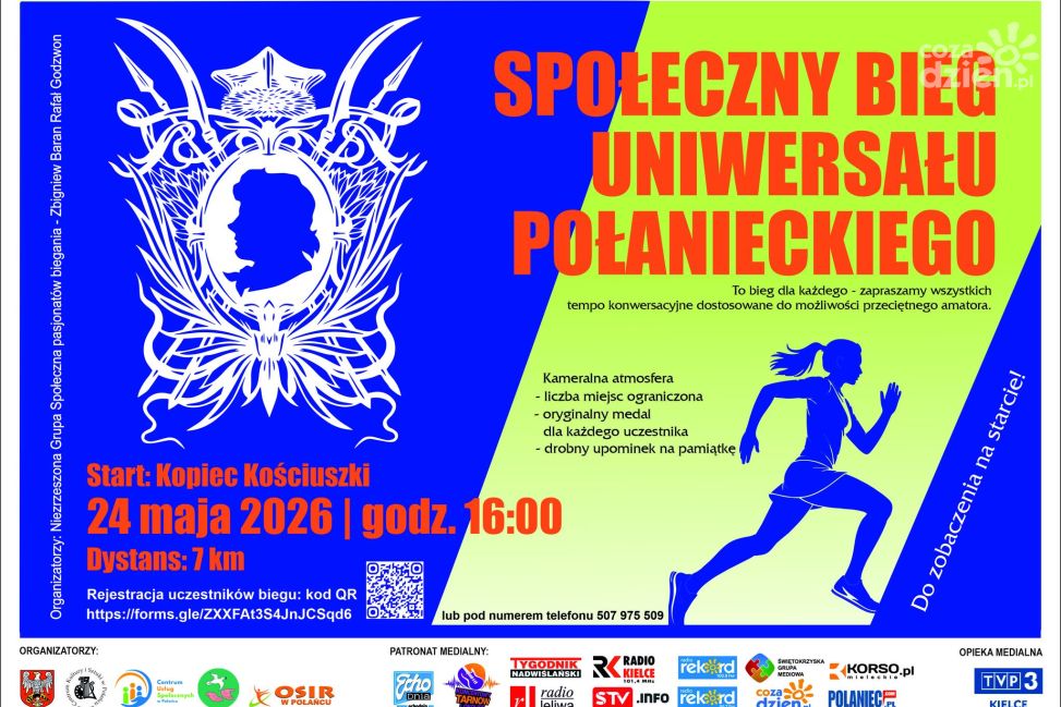 Bieg dla każdego już w maju. Społeczny Bieg Uniwersału Połanieckiego na Kopcu Kościuszki