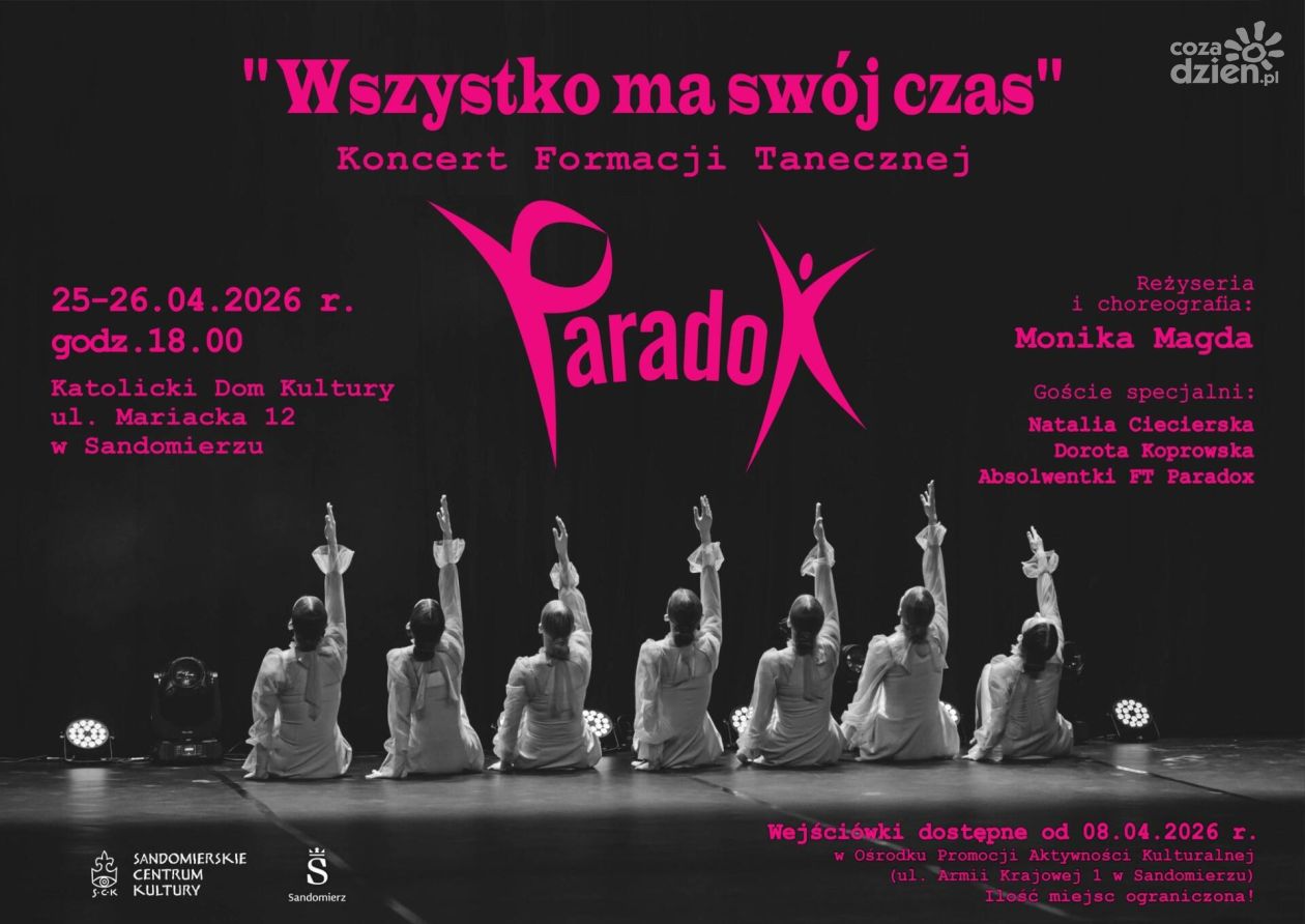 „Wszystko ma swój czas”. Formacja Paradox zaprasza na taneczne widowisko w Sandomierzu