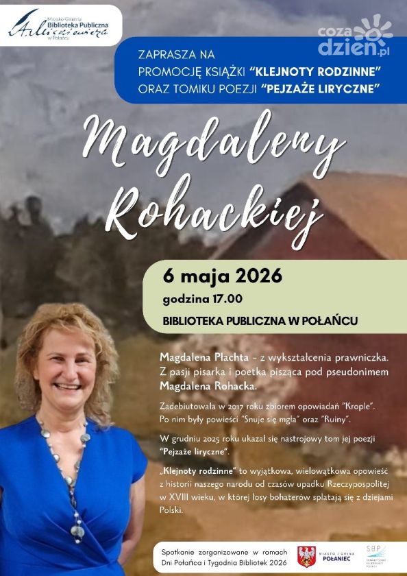 Spotkanie autorskie z Magdaleną Rohacką w Połańcu. Literatura, historia i poezja w bibliotece